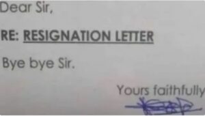 3 Words Resignation Letter तीन शब्दों में ही दे दिया बॉस को इस्तीफा